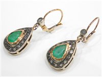 Orecchini Stocco Gioielli Donna diamanti in Oro giallo Smeraldo 2.08 Ct STILL - STILL